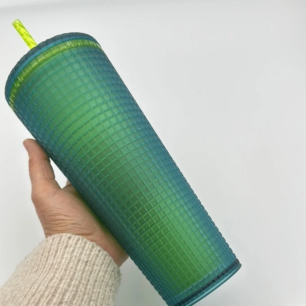 Starbucks Green Jelly Acrylic Grid Tumbler Limited Edition 2022 24oz New